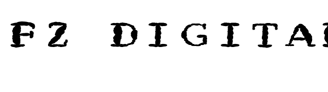 FZ DIGITAL 1 MANGLED EX font preview