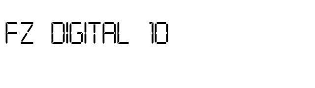 FZ DIGITAL 10 font preview