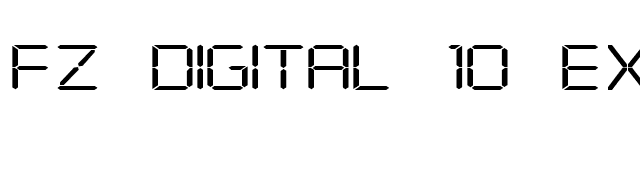 FZ DIGITAL 10 EX font preview