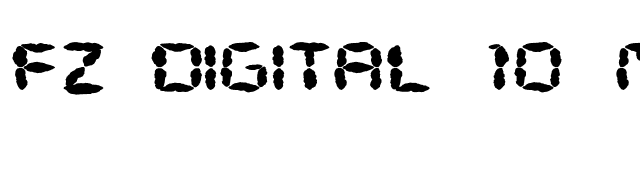 FZ DIGITAL 10 MANGLED EX font preview