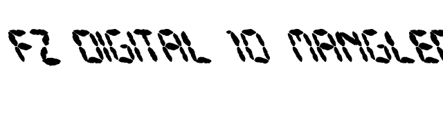 FZ DIGITAL 10 MANGLED LEFTY font preview