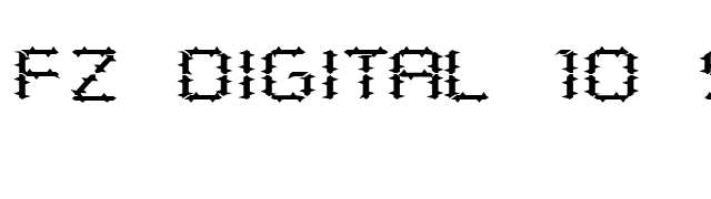 FZ DIGITAL 10 SPIKED EX font preview