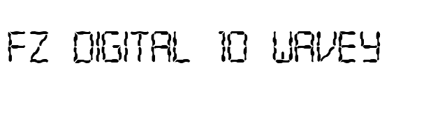 FZ DIGITAL 10 WAVEY font preview