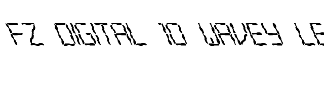 FZ DIGITAL 10 WAVEY LEFTY font preview