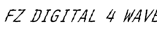 FZ DIGITAL 4 WAVEY ITALIC font preview