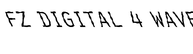 FZ DIGITAL 4 WAVEY LEFTY font preview