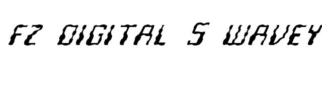 FZ DIGITAL 5 WAVEY ITALIC font preview