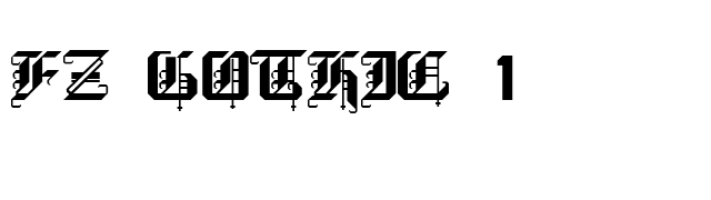 FZ GOTHIC 1 font preview