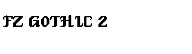 FZ GOTHIC 2 font preview