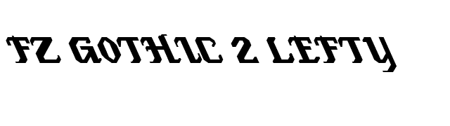 FZ GOTHIC 2 LEFTY font preview