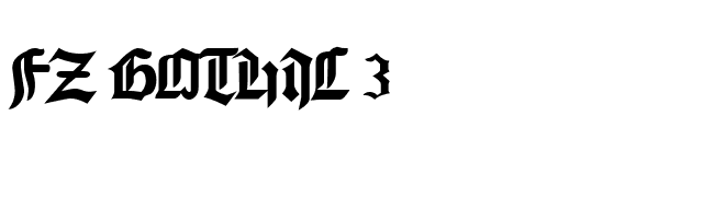 FZ GOTHIC 3 font preview