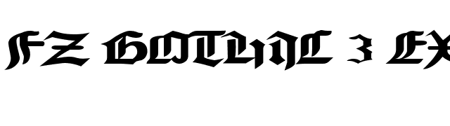 FZ GOTHIC 3 EX font preview