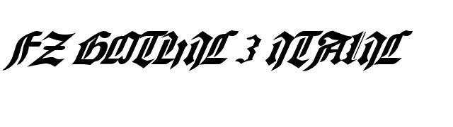 FZ GOTHIC 3 ITALIC font preview