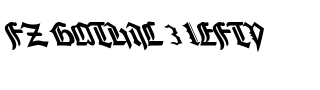 FZ GOTHIC 3 LEFTY font preview