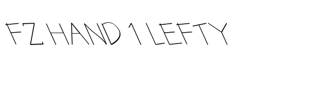 FZ HAND 1 LEFTY font preview