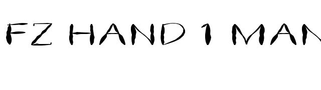 FZ HAND 1 MANGLED EX font preview