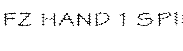 FZ HAND 1 SPIKED EX font preview