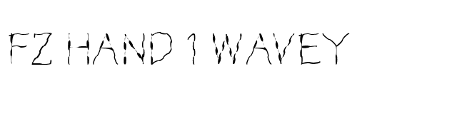 FZ HAND 1 WAVEY font preview