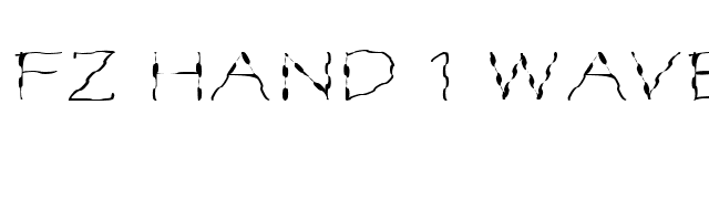 FZ HAND 1 WAVEY EX font preview