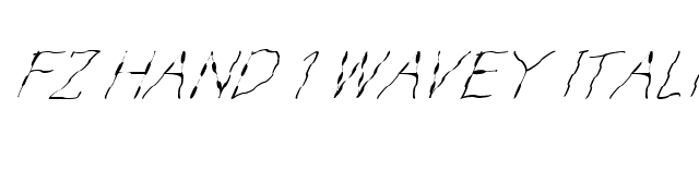 FZ HAND 1 WAVEY ITALIC font preview