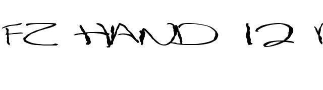 FZ HAND 12 MANGLED EX font preview