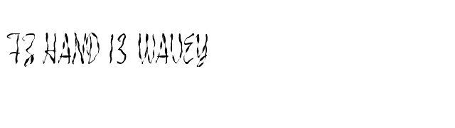 FZ HAND 13 WAVEY font preview