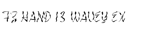 FZ HAND 13 WAVEY EX font preview