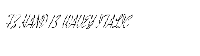 FZ HAND 13 WAVEY ITALIC font preview