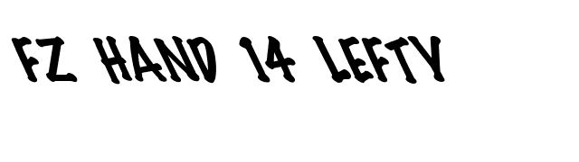 FZ HAND 14 LEFTY font preview