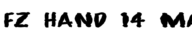 FZ HAND 14 MANGLED EX font preview