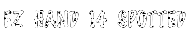 FZ HAND 14 SPOTTED font preview