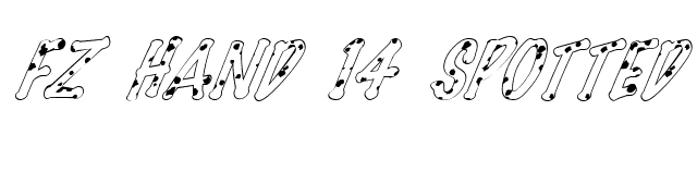 FZ HAND 14 SPOTTED ITALIC font preview