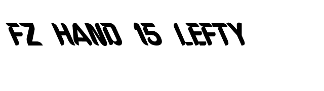 FZ HAND 15 LEFTY font preview