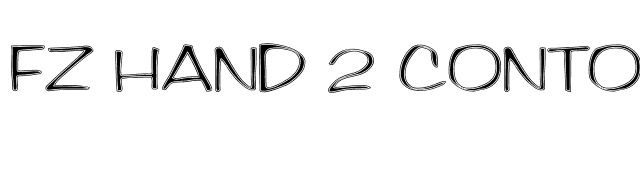 FZ HAND 2 CONTOUR font preview