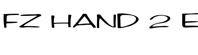 FZ HAND 2 EX font preview