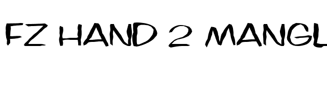 FZ HAND 2 MANGLED font preview