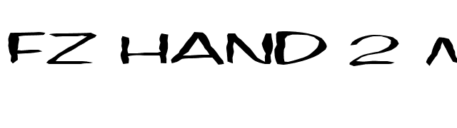 FZ HAND 2 MANGLED EX font preview