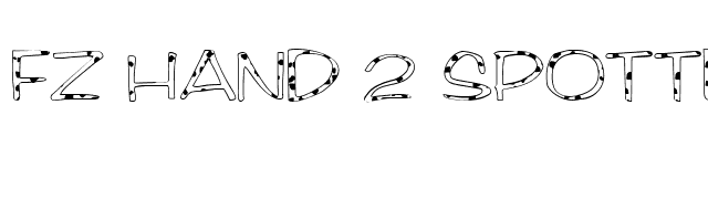 FZ HAND 2 SPOTTED font preview