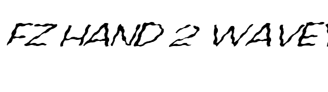 FZ HAND 2 WAVEY ITALIC font preview