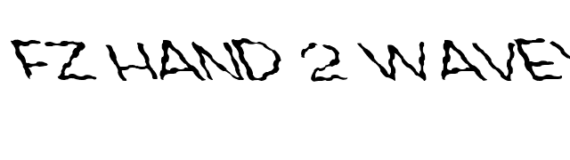 FZ HAND 2 WAVEY LEFTY font preview