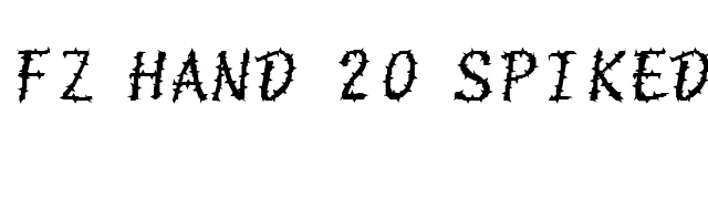 FZ HAND 20 SPIKED font preview