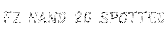 FZ HAND 20 SPOTTED font preview