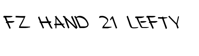 FZ HAND 21 LEFTY font preview