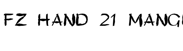 FZ HAND 21 MANGLED font preview