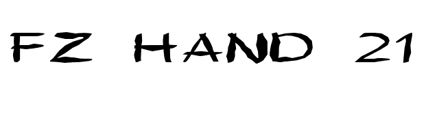 FZ HAND 21 MANGLED EX font preview