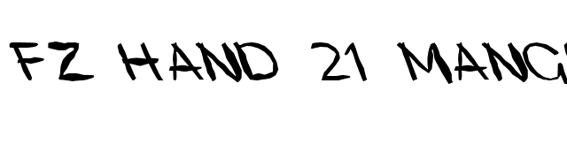 FZ HAND 21 MANGLED LEFTY font preview