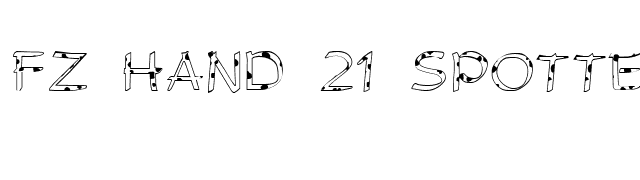 FZ HAND 21 SPOTTED font preview