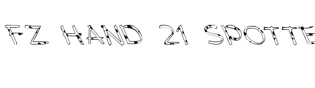 FZ HAND 21 SPOTTED LEFTY font preview