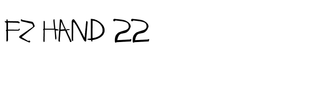 FZ HAND 22 font preview