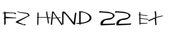 FZ HAND 22 EX font preview